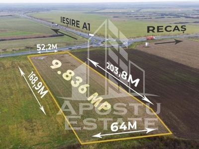 Teren extravilan la 1 minut de iesirea pe autostrada A1