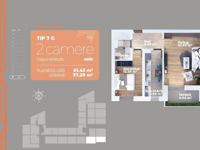 Apartament 2 camere/ curte proprie/ Auchan Titan