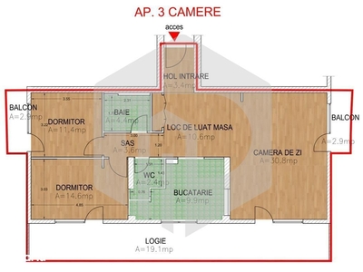 Apartament 3 Camere | Decomandat | Piata Rahovei | Bloc Y - Etaj 2,3