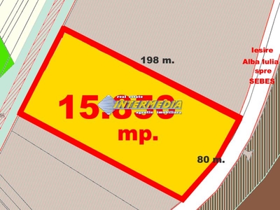 Vanzare Teren Intravilan 15.853 mp PUZ aprobat construire Hala cu birouri Iesire Alba Iulia spre Sebes