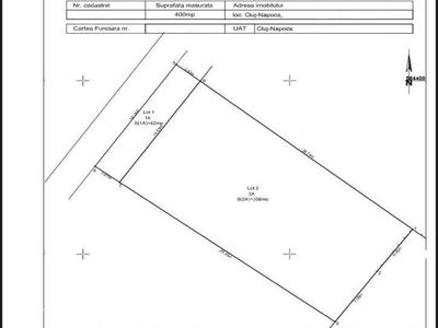 Teren cu autorizatie de casa in Borhanci, 400 mp, front 14 ml