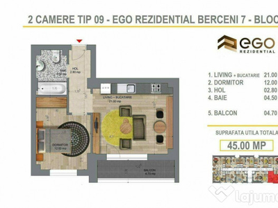 Discount 2 Cam 200m Metrou Berceni EGO Rezidential (Tip 09)