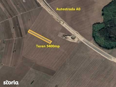 Teren 5400mp, langa Autostrada A0, comuna 1 Decembrie, Ilfov