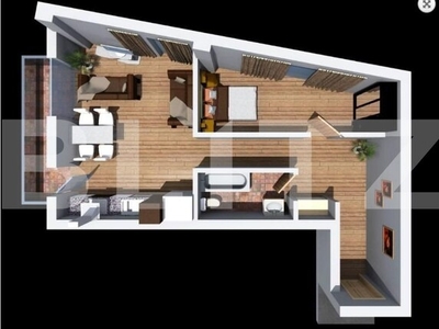 Apartament de 2 camere, 56.91mp mp,bloc nou, zona Corneliu Coposu