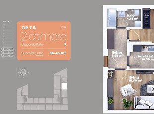 Apartament 2 camere | Decomandat | Metrou Sector 3