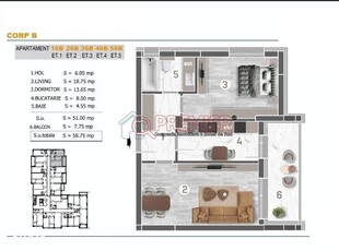 Apartament 2 camere – Tg. Mureș – Cornișa - UMFST