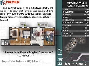 Apartament de 2 camere , in zona Sesul de Sus