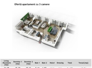 Apartament 3 camere ,94 mp, zona Centrala in cel mai exclusivist bloc din Cluj