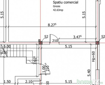 Spatiu comercial Ultrafinisat de 80mp