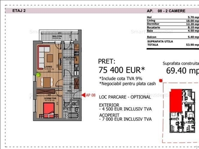 Casa la rosu + teren 2000mp, Siret