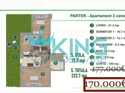 Apartament 2 camere, etajul 2, 47mp utilit, la asfalt, Giroc- Zona Cen