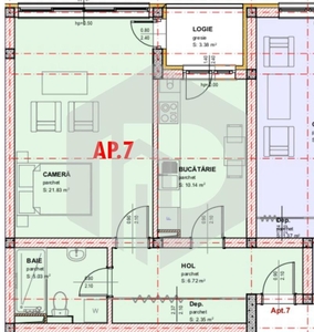 Apartament 2 camere - 46 mpu - Selimbar - 0% Comision