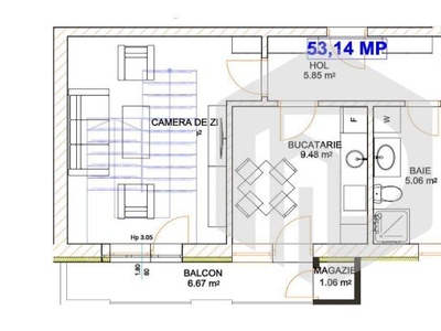 Apartament 2 camere | Bucatarie Separata | Doamna Stanca-La cheie