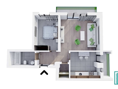 Inchiriez apartament 2 camere+parcare, Ared-Imar-langa mall Afi