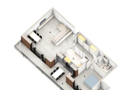 Apartament de 2 camere, 64mp, terasa 30mp, parcare, zona Denver