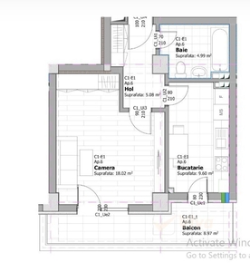 Comision 0%! Ap. 1 camera, decomandat, proiect de top- Tatarasi - Tatarasi