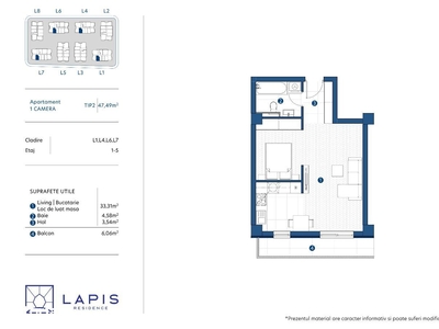 Cloud 9! Studio dublu 50 mp/ complet mobilat / parcare subterană