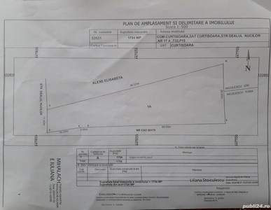 Vând teren intravilan Com. Curtișoara,1754 mp