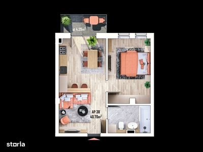 Apartament 2 camere finisat, ansamblu nou, zona accesibila, ESTIMO