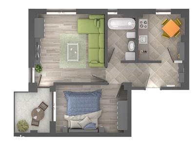 Apartament 2 camere | 51 mpu | Decomandat | zona Ghibu Grigorescu