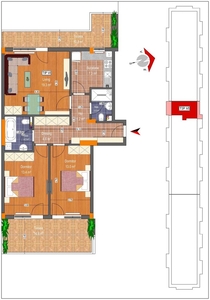 Aparatament 3 camere, lux, modern, bloc nou, etaj3 cu lift, Promenada