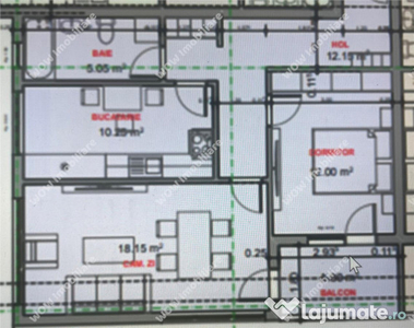 Apartament 2 camere etaj 2, 57 mp, zona Veterani Sibiu