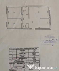 Apartament 3 camere, decomandat, etaj intermediar, Frumoasa