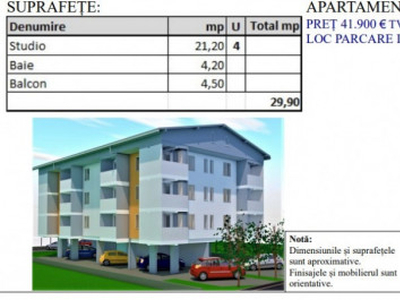 Berceni Proiect nou super pret Garsoniera 30 mp