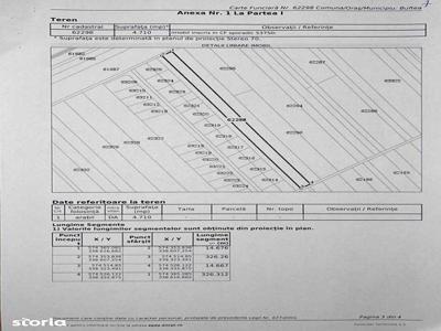 Teren intravilan Buftea Jud Ilfov 4710 mp Str Macului 20 e / mp
