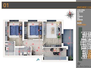 3 camere - parcare bonus - Titan Pallady comision 0%