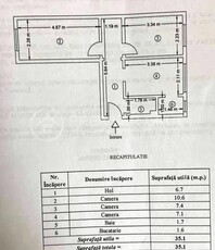 Apartament 3 camere, Podu Ros, 35mp