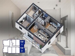 Apartament Galata Bloc Nou cu 2 Camere