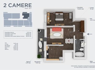 FINALIZAT | 2 camere TIP1, incalzire in pardoseala, etaj 1 - Titan/Pallady