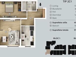 Apartament 2 camere Ilfov 2cam.dec/ 5min metrou Berceni Direct dezvoltator