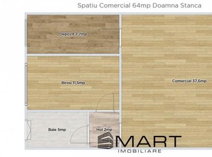 Spatiu comercial 64mp strada Doamna Stanca