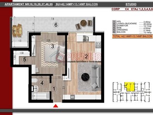 Apartament 2 camere Metrou Berceni, balcon de 13 mp