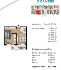 Apartament 2 camere tip studio - Pasarela Berceni