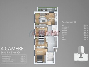 Apartament 4 camere Metalurgiei Berceni, apartament cu 4 camere