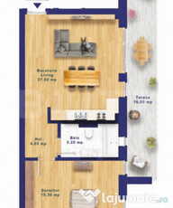 Apartament cu 2 camere, 54 mp, zona Torontalului