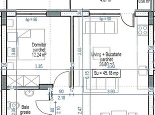 Apartament finisat, finisaje noi, semidecomandat, 2 camere