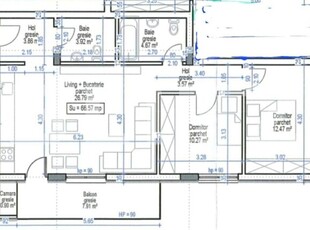 Apartament finisat, finisaje noi, semidecomandat, 3 camere