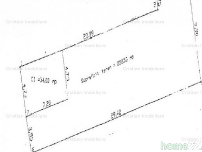 120Euro/mp Teren 252mp zona Centrala deschidere de 8m