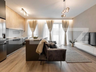 Apartament de 2 camere, etaj intermediar, finisat-mobilat lux, zona Semicentrala