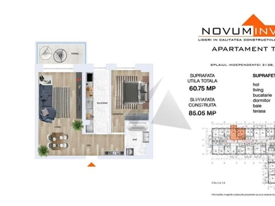 De Vanzare Apartament 2 camere - Novum Residence Splaiul Independentei