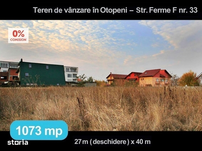 Otopeni / Teren de 1073 mp - Str. Ferme F nr. 33