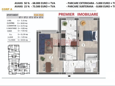 Parcul Tudor Arghezi - Metalurgiei - 2 camere - 68000 euro - Cavar Rezidence