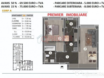 Parcul Tudor Arghezi - Metalurgiei - 2 camere - 67500 euro