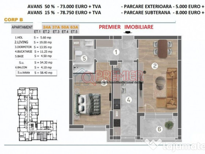 Parcul Tudor Arghezi - Metalurgiei - 2 camere - 73000 euro