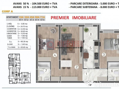 Parcul Tudor Arghezi - Metalurgiei - 3 camere - 102500 euro