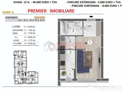 Parcul Tudor Arghezi - Metalurgiei - Garsoniera - 46000